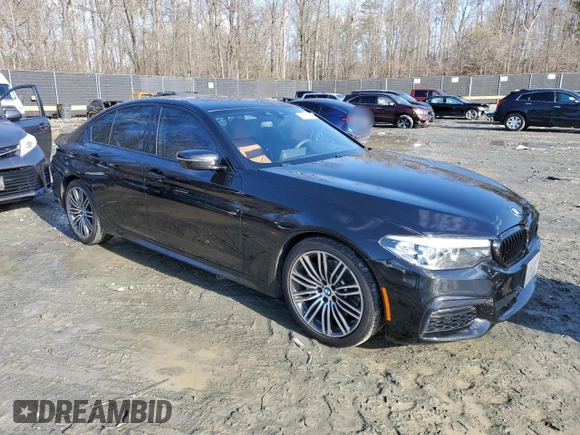 2019 BMW 5 Series 540i xDrive with VIN WBAJE7C56KWW29944, listed as a Copart auction lot 45582385 with 86,883 mi miles and Salvage Title. Bid and sale history available at carsss.com. Image 4.