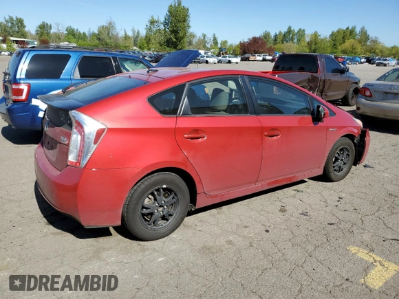 2013 Toyota Prius One with VIN JTDKN3DU8D0355741, listed as a Copart auction lot 53529295 with 125,550 mi miles and Salvage Title. Bid and sale history available at DreamBid. Image 3.