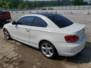 2011 BMW 1 Series 128i with VIN WBAUP9C55BVL89682, listed as a Copart auction lot 59177385 with 131,327 mi miles and Salvage title. Bid and sale history available at DreamBid. Image 2.