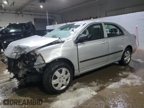 2008 Toyota Corolla CE with VIN 2T1BR32E78C880303, listed as a Copart auction lot 46830565 with 299,999 mi miles and Salvage Title. Bid and sale history available at DreamBid. Image 1.