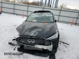 2021 Infiniti QX50 Luxe with VIN 3PCAJ5BB0MF114729, listed as a Copart auction lot 45932295 with Not Provided miles and Salvage Title. Bid and sale history available at DreamBid. Image 12.