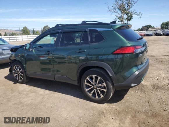 2025 Toyota Corolla Cross XLE with VIN 7MUDAABG2SV124680, listed as a Copart auction lot 57468355 with 2,180 mi miles and Salvage title. Bid and sale history available at DreamBid. Image 2.
