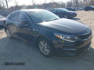 2016 Kia Optima LX with VIN 5XXGT4L36GG105637, listed as a IAAI auction lot 42013800 with 111,836 mi miles. Bid and sale history available at carsss.com. Image 1.