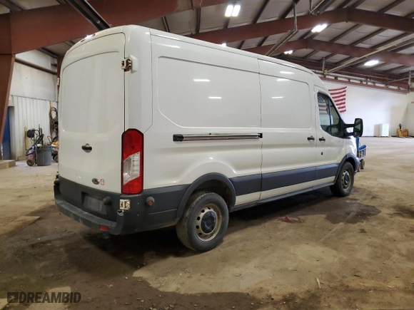 2015 Ford Transit Cargo Van with VIN 1FTNR2CM1FKA10457, listed as a Copart auction lot 53038505 with 231,601 mi miles and Clean Title. Bid and sale history available at carsss.com. Image 3.