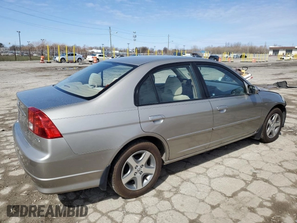 2004 Honda Civic EX with VIN 2HGES26764H529889, listed as a Copart auction lot 49139985 with 153,737 mi miles and Salvage Title. Bid and sale history available at DreamBid. Image 3.