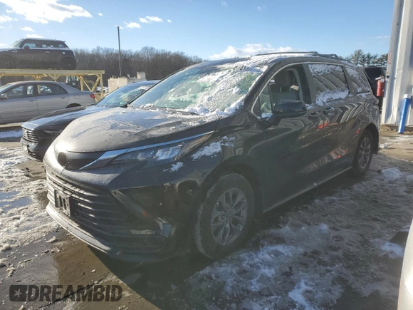 2024 Toyota Sienna LE with VIN 5TDBRKEC3RS187385, listed as a Copart auction lot 41444725 with 43,309 mi miles and Salvage Title. Bid and sale history available at carsss.com. Image 1.