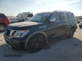 2018 Nissan Armada Platinum with VIN JN8AY2NE8J9730933, listed as a Copart auction lot 77974784 with 157,749 mi miles and Non repairable. Bid and sale history available at DreamBid. Image 1.