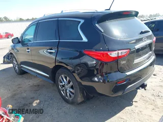 2014 Infiniti QX60 with VIN 5N1AL0MMXEC529207, listed as a IAAI auction lot 41870995 with 111,417 mi miles and . Bid and sale history available at DreamBid. Image 3.