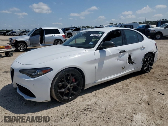 2020 Alfa Romeo Giulia Ti Sport с VIN ZARFAMBN1L7636628, выставлен на аукционе Copart как лот 56220145 с пробегом 59 768 миль миль и Списание • Salvage title. История ставок и продаж доступна на DreamBid. Изображение 1.