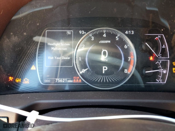 2019 Lexus ES with VIN 58ABZ1B1XKU034313, listed as a Copart auction lot 70749884 with 75,621 mi miles and Salvage Title. Bid and sale history available at carsss.com. Image 9.