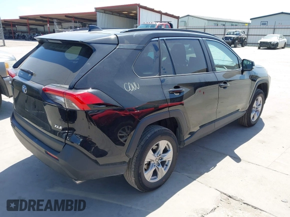 2025 Toyota RAV4 XLE with VIN 2T3W1RFV9SW373129, listed as a IAAI auction lot 42004132 with 5,935 mi miles. Bid and sale history available at carsss.com. Image 4.