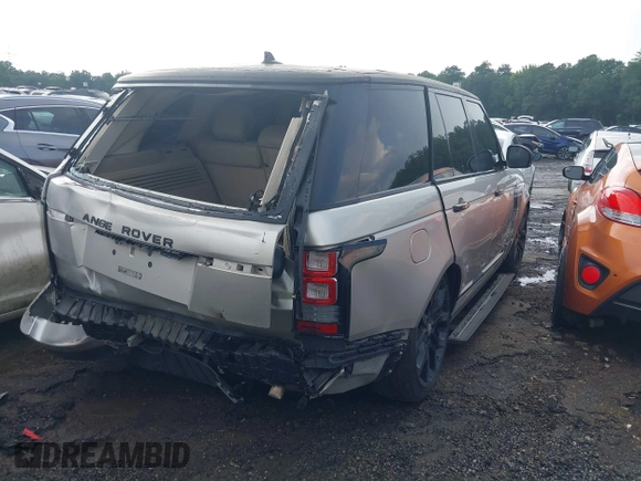 2015 Land Rover Range Rover HSE with VIN SALGS2VF7FA219096, listed as a IAAI auction lot 39996885 with 81,802 mi miles and . Bid and sale history available at DreamBid. Image 4.