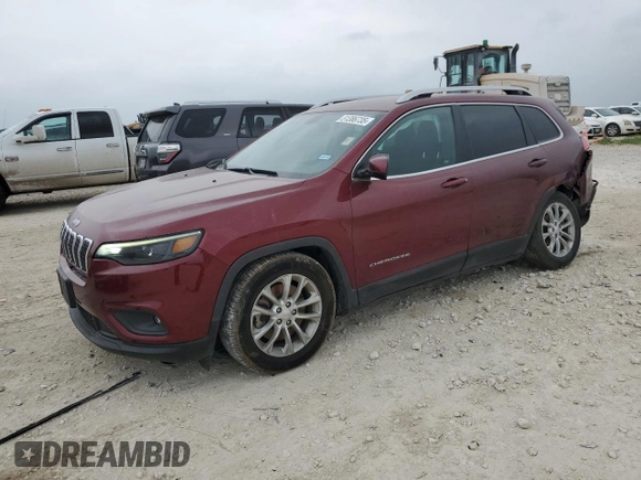 2019 Jeep Cherokee Latitude with VIN 1C4PJLCB0KD203797, listed as a Copart auction lot 51386735 with 127,924 mi miles and Salvage Title. Bid and sale history available at carsss.com. Image 1.