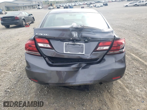 2014 Honda Civic EX-L with VIN 19XFB2F90EE079318, listed as a Copart auction lot 53682475 with 104,476 mi miles and Salvage Title. Bid and sale history available at DreamBid. Image 6.