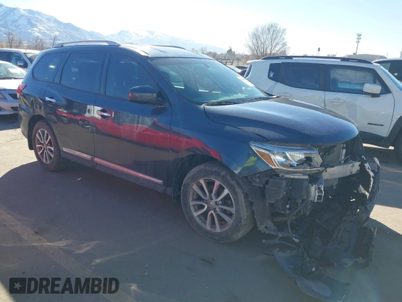 2015 Nissan Pathfinder SL with VIN 5N1AR2MMXFC707838, listed as a IAAI auction lot 41676400 with 110,804 mi miles and . Bid and sale history available at DreamBid. Image 1.