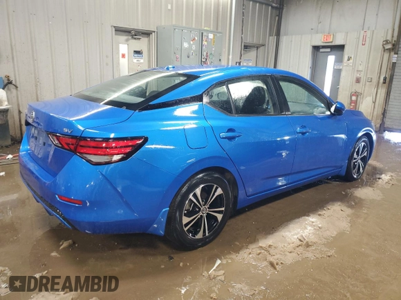 2022 Nissan Sentra SV with VIN 3N1AB8CV0NY301811, listed as a Copart auction lot 49509215 with 38,549 mi miles and Salvage Title. Bid and sale history available at carsss.com. Image 3.