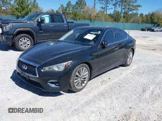 2021 Infiniti Q50 3.0t LUXE with VIN JN1EV7BP2MM707788, listed as a IAAI auction lot 41839281 with 125,173 mi miles. Bid and sale history available at carsss.com. Image 2.