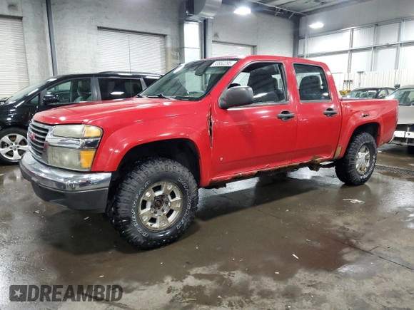 2007 GMC Canyon SLE2 with VIN 1GTDT13EX78157407, listed as a Copart auction lot 53852295 with 264,589 mi miles and Salvage Title. Bid and sale history available at carsss.com. Image 1.