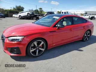 2024 Audi A5 Sportback S line Premium Plus z VIN WAUFACF53RA002437, wystawiony jako Copart lot #50416575 z przebiegiem 10 127 mil mil oraz Szkoda całkowita • Salvage title. Historia ofert i sprzedaży dostępna na DreamBid. Obrazek 1.