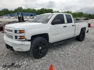 2015 Chevrolet Silverado 1500 Work Truck with VIN 1GCVKPEH6FZ146205, listed as a Copart auction lot 55612374 with 129,340 mi miles and Salvage Title. Bid and sale history available at carsss.com. Image 1.