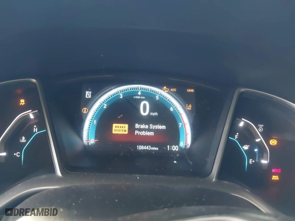 2017 Honda Civic Sedan Touring with VIN 19XFC1F97HE010119, listed as a IAAI auction lot 41310427 with 108,443 mi miles. Bid and sale history available at carsss.com. Image 7.