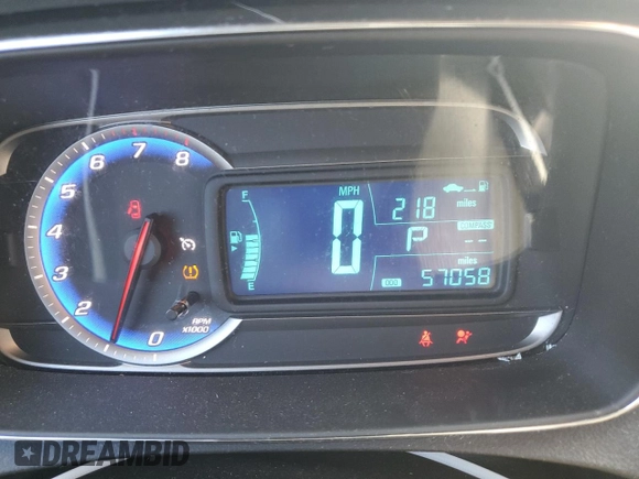 2016 Chevrolet Trax LTZ with VIN KL7CJRSB2GB562166, listed as a Copart auction lot 50413105 with 57,058 mi miles and Salvage Title. Bid and sale history available at carsss.com. Image 9.