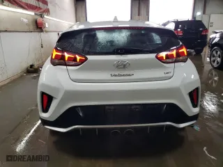 2020 Hyundai Veloster Turbo with VIN KMHTH6AB8LU028470, listed as a Copart auction lot 49421485 with 33,519 mi miles and Salvage Title. Bid and sale history available at carsss.com. Image 6.