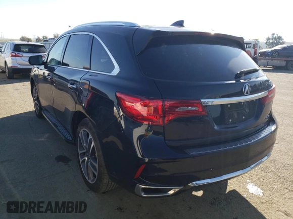 2018 Acura MDX Sport Hybrid w/Advance Pkg with VIN 5J8YD7H79JL000159, listed as a Copart auction lot 38217033 with 0 mi miles. Bid and sale history available at carsss.com. Image 2.