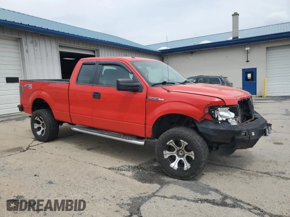 2013 Ford F-150 XL with VIN 1FTFX1EF2DKE90587, listed as a Copart auction lot 54401265 with 217,011 mi miles and Salvage Title. Bid and sale history available at carsss.com. Image 4.