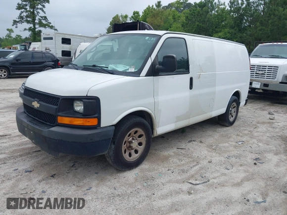 2013 Chevrolet Express Cargo with VIN 1GCSGAFX2D1148701, listed as a IAAI auction lot 42215285 with 265,463 mi miles and . Bid and sale history available at DreamBid. Image 17.