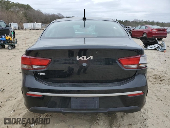 2022 Kia Rio S with VIN 3KPA24AD9NE505086, listed as a Copart auction lot 47869415 with 24,215 mi miles and Salvage Title. Bid and sale history available at carsss.com. Image 6.