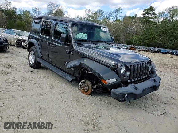 2019 Jeep Wrangler Unlimited Sport S with VIN 1C4HJXDG7KW670905, listed as a Copart auction lot 53114955 with 77,729 mi miles and Salvage title. Bid and sale history available at DreamBid. Image 12.