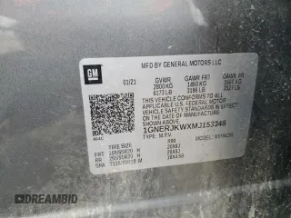 2021 Chevrolet Traverse RS with VIN 1GNERJKWXMJ153348, listed as a Copart auction lot 44298025 with 134,230 mi miles and Salvage Title. Bid and sale history available at carsss.com. Image 15.