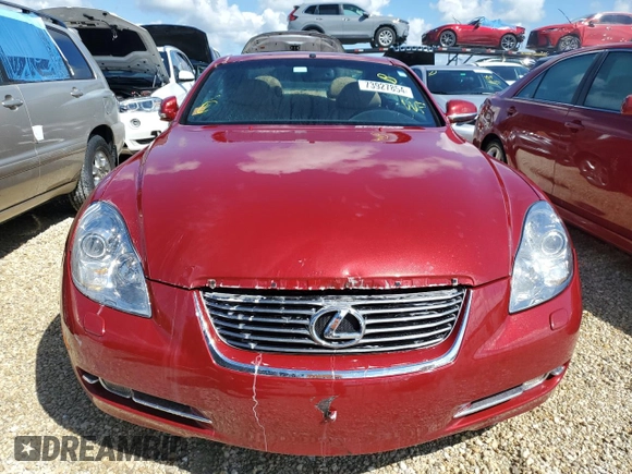 2007 Lexus SC 430 with VIN JTHFN45Y079010971, listed as a Copart auction lot 73927854 with 86,436 mi miles and Non Repairable. Bid and sale history available at DreamBid. Image 5.