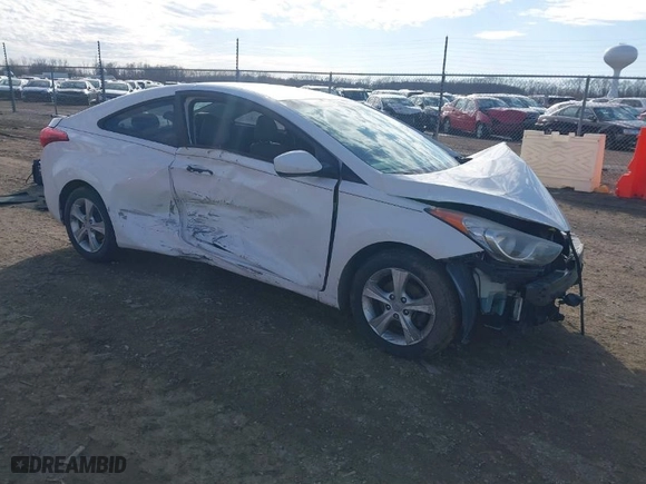 2013 Hyundai Elantra Coupe GS with VIN KMHDH6AE2DU023345, listed as a IAAI auction lot 41685816 with 1 mi miles. Bid and sale history available at carsss.com. Image 1.