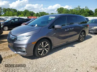 2019 Honda Odyssey Elite with VIN 5FNRL6H98KB003723, listed as a Copart auction lot 56297235 with 72,112 mi miles and Salvage title. Bid and sale history available at DreamBid. Image 1.