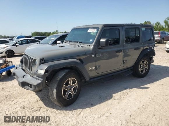 2020 Jeep Wrangler Unlimited Sport S with VIN 1C4HJXDG3LW117301, listed as a Copart auction lot 52571555 with 70,167 mi miles and Salvage title. Bid and sale history available at DreamBid. Image 1.
