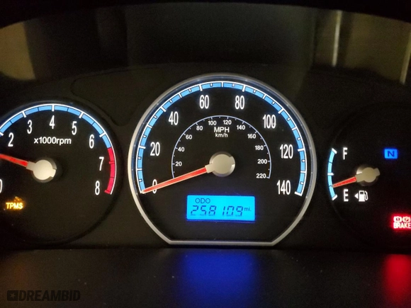 2009 Hyundai Santa Fe GLS with VIN 5NMSG13D39H331306, listed as a Copart auction lot 45045225 with 258,109 mi miles and Salvage Title. Bid and sale history available at carsss.com. Image 9.