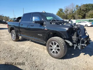 2023 Ram 2500 Longhorn with VIN 3C6UR5GL2PG617143, listed as a Copart auction lot 85703644 with 26,092 mi miles and Salvage Title. Bid and sale history available at carsss.com. Image 4.