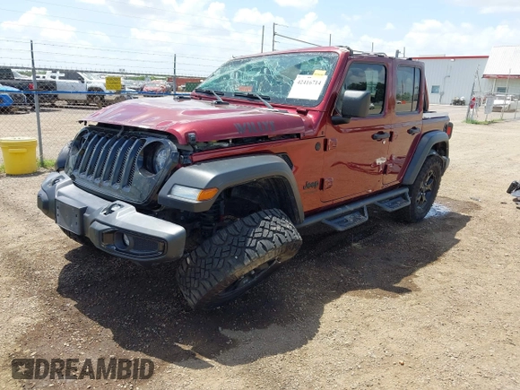 2021 Jeep Wrangler Unlimited Sport S with VIN 1C4HJXDN0MW815350, listed as a IAAI auction lot 42416714 with 68,869 mi miles and . Bid and sale history available at DreamBid. Image 2.