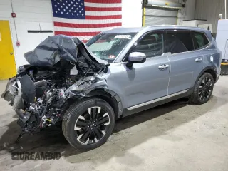 2023 Kia Telluride SX z VIN 5XYP5DGC3PG358804, wystawiony jako Copart lot #51410145 z przebiegiem Nie podano mil oraz Szkoda całkowita • Salvage title. Historia ofert i sprzedaży dostępna na DreamBid. Obrazek 1.
