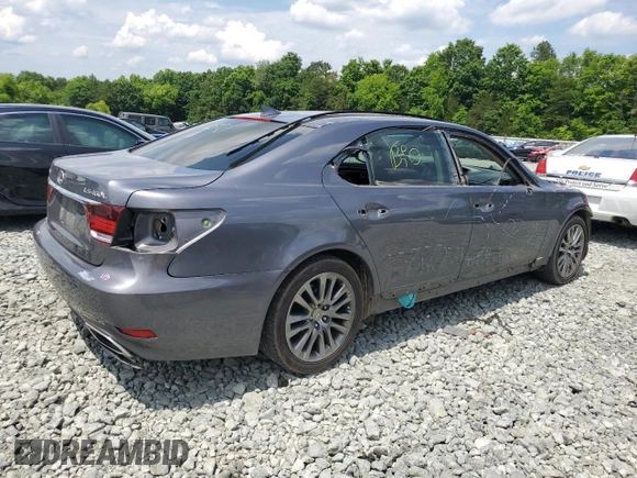 2014 Lexus LS 460 L with VIN JTHGL5EF4E5051560, listed as a Copart auction lot 55837084 with 180,562 mi miles and Salvage title. Bid and sale history available at DreamBid. Image 3.