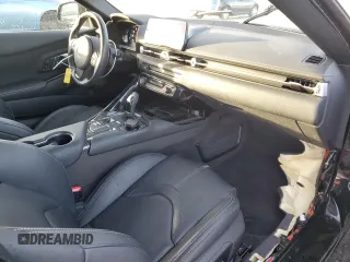 2022 Toyota GR Supra 3.0 with VIN WZ1DB0C06NW053881, listed as a Copart auction lot 80255644 with 18,316 mi miles and Salvage Title. Bid and sale history available at carsss.com. Image 8.