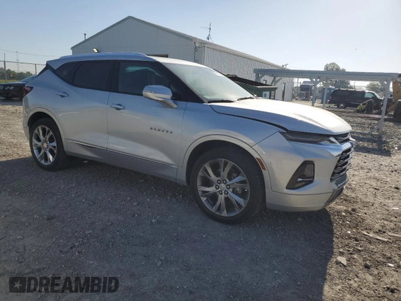 2020 Chevrolet Blazer Premier with VIN 3GNKBFRS0LS716394, listed as a Copart auction lot 57030775 with 54,665 mi miles and Salvage title. Bid and sale history available at DreamBid. Image 4.