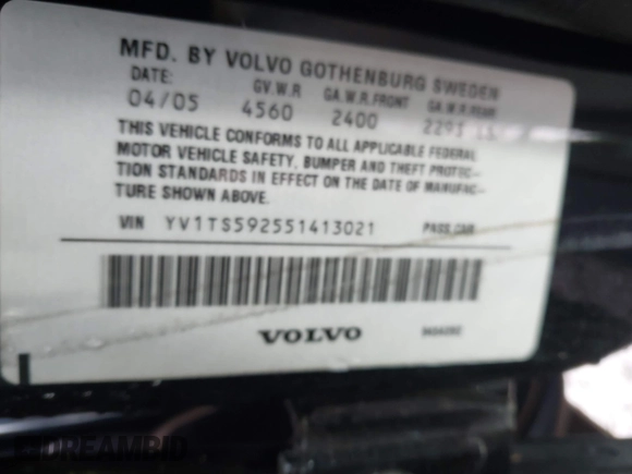 2005 Volvo S80 z VIN YV1TS592551413021, wystawiony jako IAAI lot #41700639 z przebiegiem 59 940 mil mil oraz . Historia ofert i sprzedaży dostępna na DreamBid. Obrazek 9.