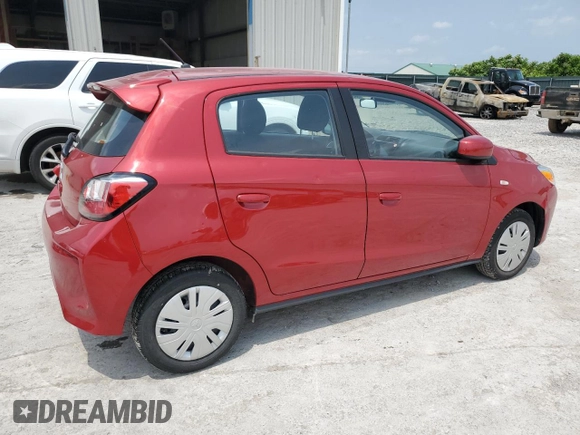 2024 Mitsubishi Mirage ES z VIN ML32AUHJ4RH028833, wystawiony jako Copart lot #59526975 z przebiegiem 7 928 mil mil oraz Czysty tytuł • Clean title. Historia ofert i sprzedaży dostępna na DreamBid. Obrazek 3.