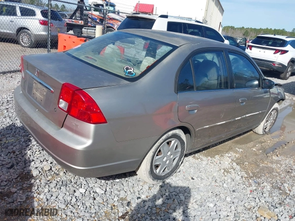 2003 Honda Civic LX with VIN 1HGES16693L001508, listed as a IAAI auction lot 41338221 with 199,293 mi miles. Bid and sale history available at carsss.com. Image 4.