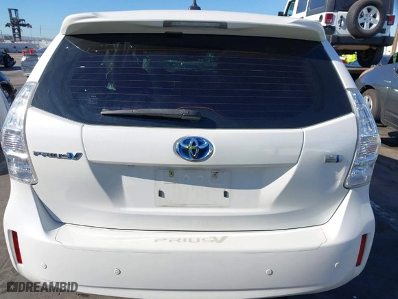 2012 Toyota Prius v Two with VIN JTDZN3EU1C3075492, listed as a IAAI auction lot 41129199 with 1 mi miles. Bid and sale history available at carsss.com. Image 15.