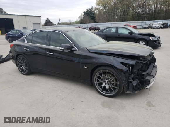 2016 Infiniti Q50 3.0t Premium with VIN JN1EV7AP0GM305290, listed as a Copart auction lot 49498585 with 110,384 mi miles and Salvage Title. Bid and sale history available at carsss.com. Image 4.