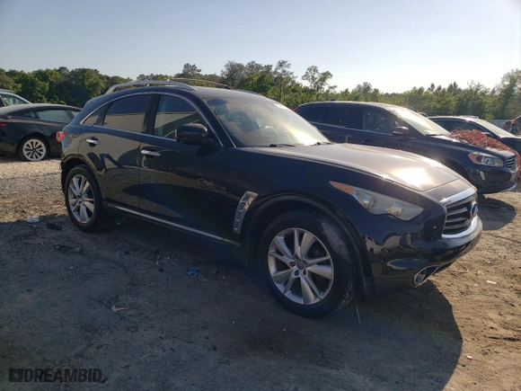 2012 Infiniti FX35 with VIN JN8AS1MW4CM154991, listed as a Copart auction lot 53471755 with 167,418 mi miles and Salvage Title. Bid and sale history available at carsss.com. Image 4.